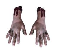 Decoraciones De Halloween Macabre: Miembros Falsos, Accesorios Sangrientos | Simulacres De Manos Con Zanjas, Brazo De Látex Aterrador Para Escenas Del Crimen, Atmósfera Siniestra En La Puerta O Escale