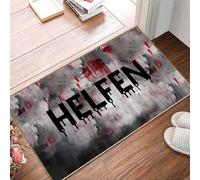 Decoraciones de Halloween para interiores 【Decoración】 Alfombrillas de Halloween geniales que hacen que tu hogar tenga miedo a las alturas6 decoraciones colgantes (B, 60 x 40 cm)