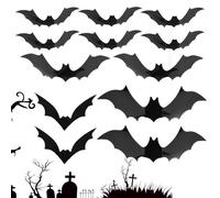 Decoraciones de Halloween Pegatinas de Murciélagos,Decoraciones para ventanas de Halloween Murciélagos - Decoración de Pegatinas para ventanas de Pared de Halloween | Murciélagos de miedo Decorativos