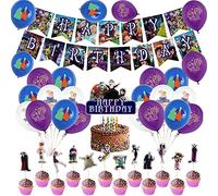 Decoraciones de Hotel Transylvania Globos Pancarta de Feliz Cumpleaños Adorno para Pastel para Niños Suministros de Fiesta Temáticos Anime