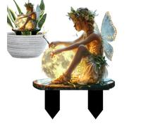 Decoraciones de jardín de hadas | Adorable Acrílico 2D Impermeable | Adornos De Césped Brillante | Para Césped Camino Trasero Parque Paisaje Flores Maceta Jardinera