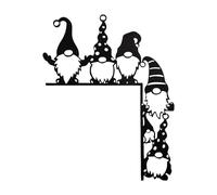 Decoraciones de Marco de Puerta de Navidad, 1 decoración de Marco de Ventana, Enano, decoración de de Esquina de Puerta de Vacaciones, 20 x 15,5 cm, decoración de Marcos de Ventana Enanos de