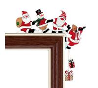 Decoraciones de Marco de Puerta de Navidad - Madera (32 g) | Paneles de Esquina Santa Claus, Elk y Angel Woode? | Decoración del Marco de la Puerta para Ventanas, entradas y Decoraciones de