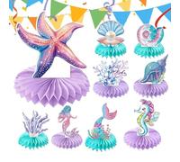 Decoraciones De Mesa De ,Decoración de Mesa de Panal de | de Bajo el Mar | para Cumpleaños Shower Niñas