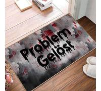 Decoraciones de mesa de Halloween 【Decoración】 Alfombrillas de Halloween geniales que hacen que tu hogar tenga miedo a las alturas3 decoración de esqueleto (B, 60 x 40 cm)