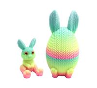 Decoraciones de mesa de Pascua - Huevos de Pascua impresos en 3D, juguetes ornamentales de escritorio, para librería, alféizar, biblioteca, vitrina, tocador, mesita de noche, mesita de noche, estudio