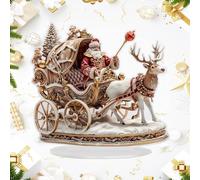 Decoraciones de Mesa navideñas - Figuras 2D de acrílico de Papá Noel y para, Acento Decorativo multifunción para Interiores y Exteriores