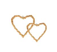 Decoraciones de mimbre - ARTEMIO - Corazones - Beig - 20x20 cm y 30x30 cm - Interior