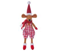 Decoraciones de muñecas de Navidad, decoraciones de Navidad de mesa, lindos ratones de peluche de patas largas de Navidad, adornos de Navidad, decoración de felpa de colores brillantes que crean un