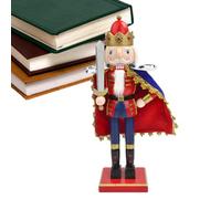 Decoraciones de Navidad - Figura decorativa de cascanueces - Decoración de mesa - Figura de cascanueces de madera - Decoración de Navidad para sala de estar, dormitorio, cuarto de baño, chimenea