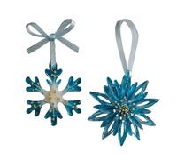 Decoraciones de Navidad para árbol, decoración de Invierno acrílica 2D, de Reno, Elegante Colgante de Copo de Nieve de Navidad, para alféizar de Ventana, Dormitorio, Puertas, Pared, jardín