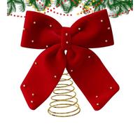 Decoraciones De Navidad para Árboles - Grandes De Terciopelo, Decoración De Árbol De Navidad De Gran Tamaño con Patrón De Estrella De 25 × 30 Cm, Cinta De Terciopelo Burdeos para