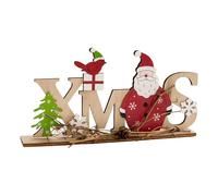 Decoraciones de Navidad para la Mesa - Pieza Central de Madera en Forma de muñeco de Nieve de Santa Claus, Panel Festivo para Decoraciones navideñas para el hogar | decoración de Invierno