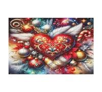 Decoraciones de Navidad Puzzle 1000 Piezas Juguete Educativo Intelectual Red Vacaciones de Navidad Rompecabezas Impossible para Adultos Aliviar Estrés Decoración Hogar DIY Creativo 1000 PCS