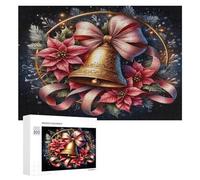 Decoraciones de Navidad Puzzle 300 Piezas Desafío Intelectual 3D Christmas Day Vacaciones de Navidad Rompecabezas para Familia DIY Creativo Aliviar Estrés Decoración Hogar Estera Portátil 300 PCS