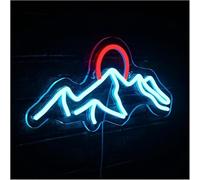 Decoraciones de neón para interiores Luminarias Panneaux Néon Pour Décoration Murale, Coucher De Soleil Dans Le Désert, Lumières Montagne