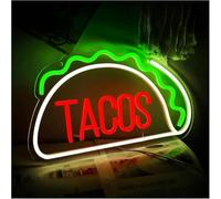 Decoraciones de neón para interiores Para la palabra prestada de lámpara neón Tacos para letreros para Powered