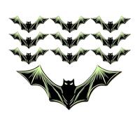 Decoraciones De Pared De Murciélagos De Halloween - Locos Brillantes Decoraciones De Vacaciones, Pegatinas 3D Para Murciélagos, Calcomanías De Murales Volantes Apagado De Murciélagos | Set De