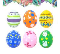 Decoraciones de Pascua - 13,78 Decoraciones de Primavera | Huevos de PVC inflables - Juego Grande de 6 Decoraciones navideñas con Material Duradero para Patio, césped, de árboles, Celebraciones