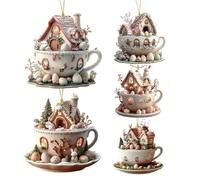 Decoraciones de Pascua - Adornos acrílicos | Bases de huevo 2D Pascua Decoración para el hogar | 5 x Encanto peculiar Decoración Primavera Decoración de Fiesta para Salón, Mesa de Cocina Ventana