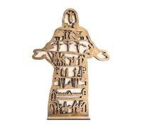 Decoraciones de Pascua, decoración de Pascua de Jesús, tumba de Jesús de madera, diseño de adorno de belén, exhibición versátil para el hogar, 30 x 21 x 2 cm, para familia, eventos cristianos, fiestas