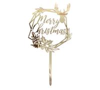 Decoraciones de Pastel de Navidad Reutilizables Acrílico | Decoraciones para tartas navideñas para fiestas de invierno, cumpleaños, boda, postre, aperitivo, frutas, fiestas