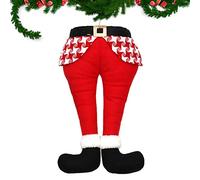 Decoraciones de piernas de Elfo de Navidad | Piernas de Elfo rayadas Fiestas de Peluche - Piernas de Elfo de Peluche con Gancho, de Vacaciones, Pierna de Santa Claus para Corona, árbol de