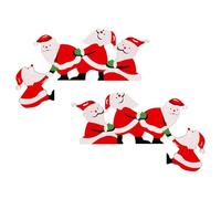 Decoraciones De Puerta De Navidad - Paquete De 2 De Madera Santa Elk Penguin Silueta Arte | Decoración Colgante Sobre La Puerta Para El Hogar, Porche, Dormitorio, Baño,