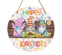 Decoraciones De Puerta De Pascua | Suspensión De Madera Conejo Primavera,Decoración De Puerta De Entrada Conejo Para Casa Pasillo Ventana Interior Exterior Escuela Chimenea Iglesia Jardín