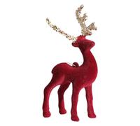 Decoraciones de reno con efecto nieve - ahorcados ciervos, centro de mesa reno para estante chimenea, cocina, árbol de Navidad, invierno, decoración permanente, colección de arte objeto de