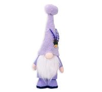 Decoraciones de s de lavanda, de flores de primavera, de peluche en s de lavanda enanos morados, Muñeco de peluche suave sin rostro para decoración de bandejas escalonadas, decoración del hogar, famil