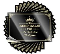 Decoraciones de tatuaje para el hogar | Nuevo casco Keep Calm I'm an Interior Designer para absorber (8 x 12 cm)