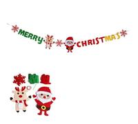 Decoraciones de temporada con banderas colgantes temáticas de Navidad, banderas funcionales de Papá Noel para festivales, hogar, tienda, guirnaldas