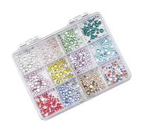 Decoraciones de uñas, 12 cajas decorativas de resina coloridas, kit de deslumbrante de uñas, para el hogar, casa, al aire libre, playa, , teléfono, manualidades, mujeres, niñas, principiantes