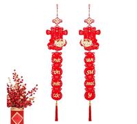 decoraciones, Decoraciones de Año Nuevo - Adornos coplas Lunar, adornos rojas con borlas nudo, for decoraciones(God of Wealth)