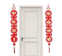 decoraciones, Decoraciones de Año Nuevo - Adornos coplas Lunar, adornos rojas con borlas nudo, for decoraciones(Wreath)
