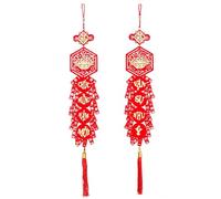 decoraciones, Decoraciones de Año Nuevo - Adornos coplas Lunar, adornos rojas con borlas nudo, for decoraciones(Firecracker Style)
