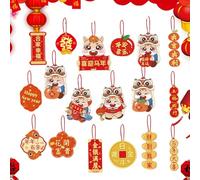 Decoraciones del Año del Caballo 2026,Decorativos Colgables - Juego De 18 Piezas Para Fiestas Chinas,Para Hogar Vacaciones Salón Pared Árbol