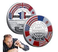 Decoraciones en el 80 aniversario del Día D, moneda de la Segunda Guerra Mundial, decoraciones conmemorativas para el Día D 80, Día D 80 de Normandía, aniversario de la Segunda Guerra Mundial, exc