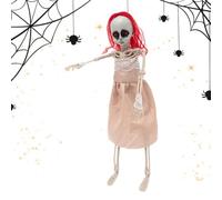 Decoraciones Esqueletos De Halloween Ornamento Esqueleto Chica Pelir