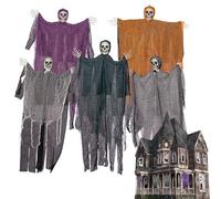 Decoraciones fantasmas de Halloween, fantasmas espeluznantes, decoración de Halloween, espíritu de calavera, espíritu , regalos de fiesta con dedos, belén al aire libre para familia, amigos