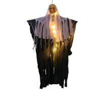 Decoraciones Fantasmas - Luz LED Fantasma De Miedo, Decoración De Halloween De 33,4 Pulgadas, Decoración Para Colgar De Miedo | Árbol De Pared Exterior, Ventana De Jardín, Puerta De Entrada, Porche