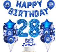Decoraciones Fiesta Azul 28 Años Globos 28 Años Decoracion Cumpleaños Hombre Azul Decoración Tarta Cumpleaños 28 Hombre Globo Azul 28 Cumpleaños Azul Mujer Hombre 28 Cumpleaños Globo Azul Marino
