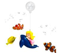 Decoraciones flotantes para peceras - Lovely Diver Cartoon Fish Playmate para pecera - Accesorios de acuario Playmate de peces de dibujos animados, juguetes de Betta con colgante flotante de visualiza