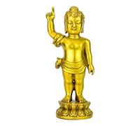 Decoraciones for el hogar Príncipe Buda de cobre puro Buda Zhonggu se refiere al cielo y al sur sin el maestro Buda Sakyamuni Pequeño estilo tradicional chino antiguo Antigüedades Regalos de bellas ar