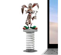 Decoraciones genéricas para salpicadero de coche - Decoración de conejo animal 2D de acrílico para habitáculo, ornamento animado vibrante para viajes familiares y viajes de trabajo sedán monoespacial