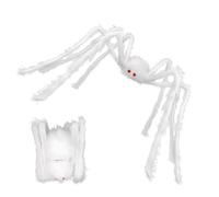 Decoraciones Giant Spider Halloween - Asociación de Halloween, Piernas plegables ajustables, Cuerpo Borrador, Diseño aterrador Grandes arañas | Puerta Porche exterior i