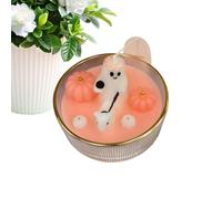 Decoraciones Halloween con candelas Vela en Taza Halloween Fantasma Dibujo