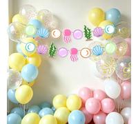 decoraciones marinas medusas globos banner fiesta submarina