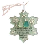 Decoraciones Naturales de Copos de Nieve | 8 x 1,5cm acrílicos Pendientes 8 cm | Decoraciones Elegantes Sala Interior del árbol | Decoración para Fiestas Patio House Friends